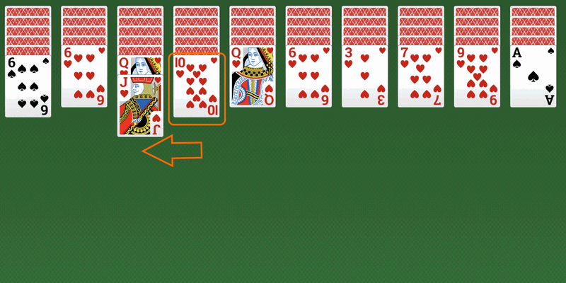 Spider Solitaire 2 barvy - Jak hrát